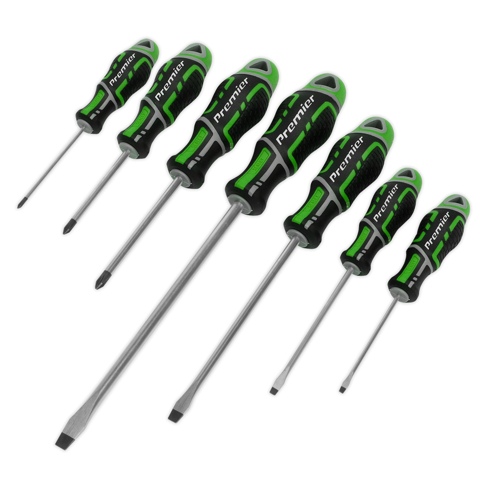 AK4321HV Premier GripMAX Screwdriver Set 7pc - Hi-Vis Green
