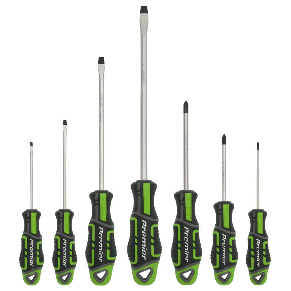 AK4321HV Premier GripMAX Screwdriver Set 7pc - Hi-Vis Green