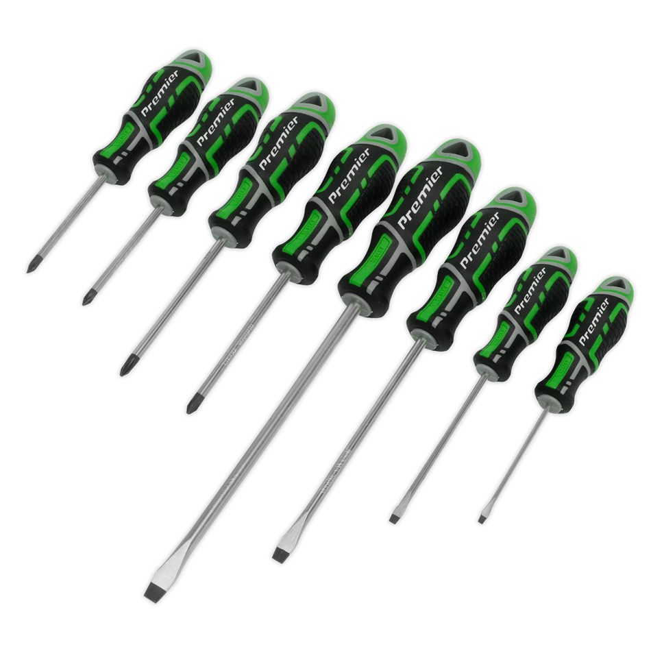 AK4322HV Premier GripMAX Screwdriver Set 8pc - Hi-Vis Green