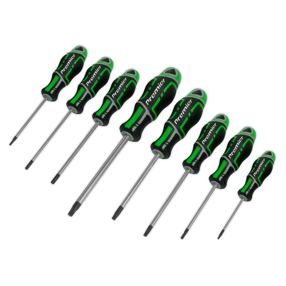 AK4323HV Premier GripMAX Security TRX-Star* Screwdriver Set 8pc - Hi-Vis Green
