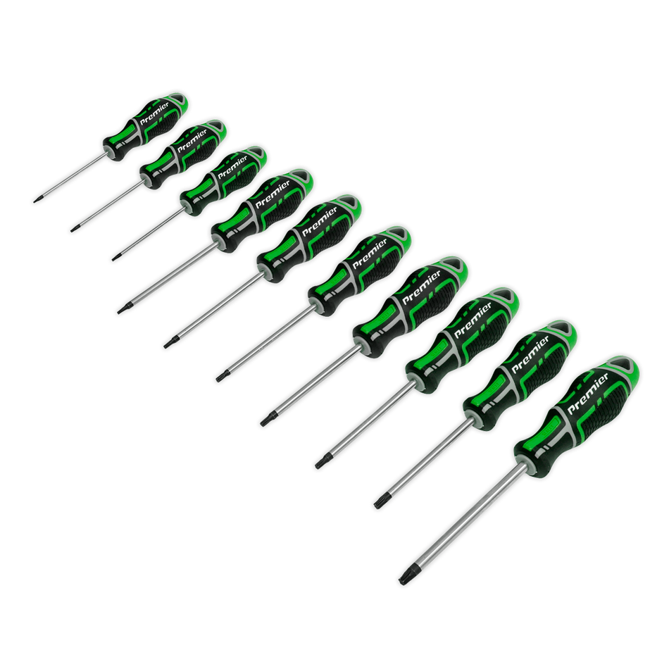 AK4324HV Premier GripMAX TRX-Star* Screwdriver Set 10pc - Hi-Vis Green
