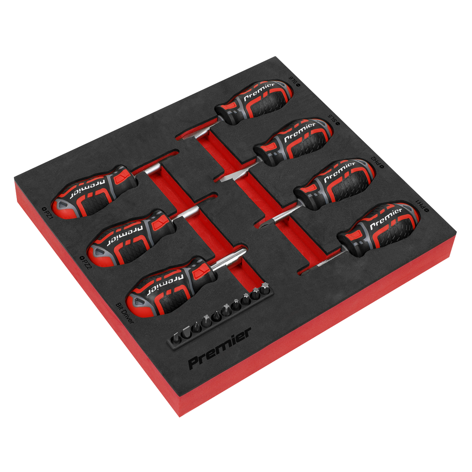 AK4371 Premier GripMAX Stubby Screwdriver Set 17pc