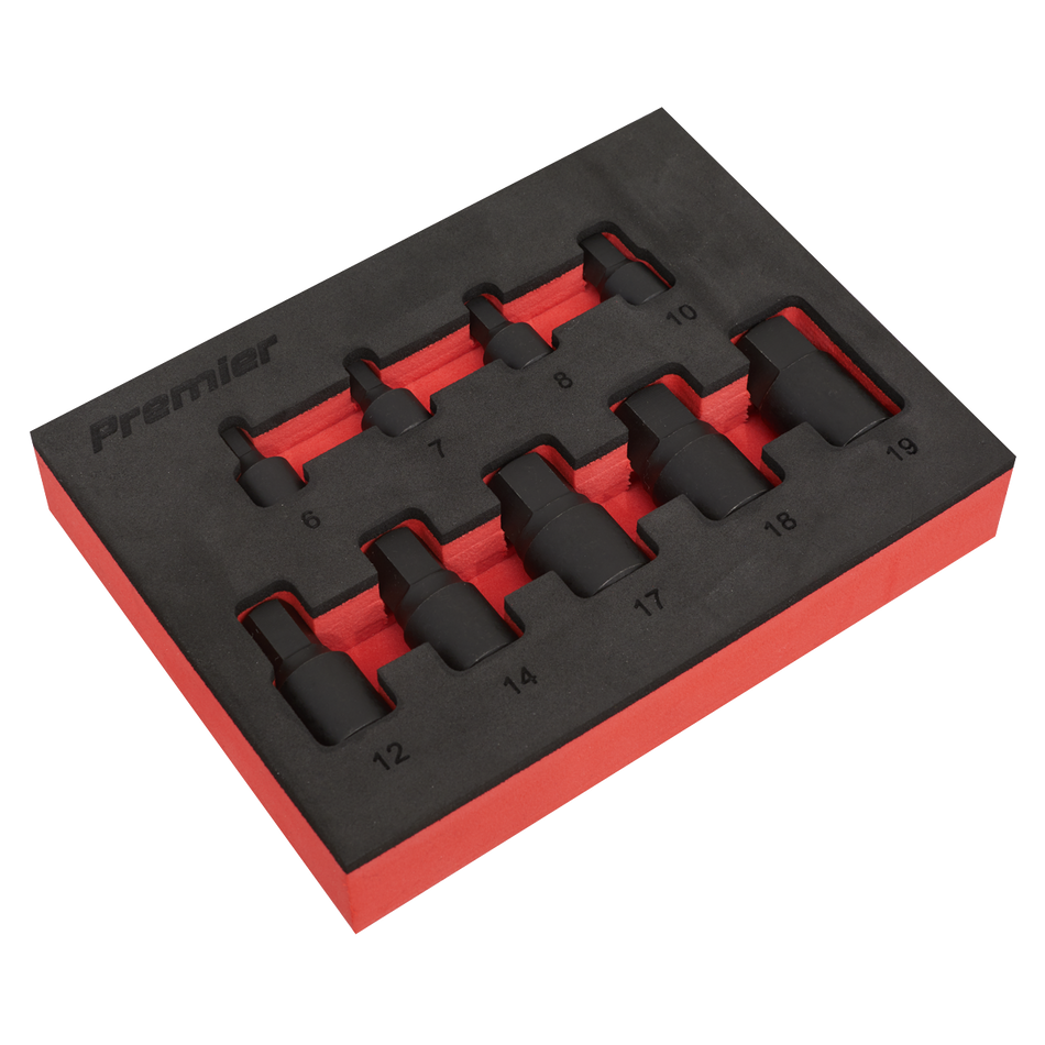 AK5525 Premier Low Profile Hex Impact Socket Bit Set 1/4" & 3/8"Sq Drive 9pc