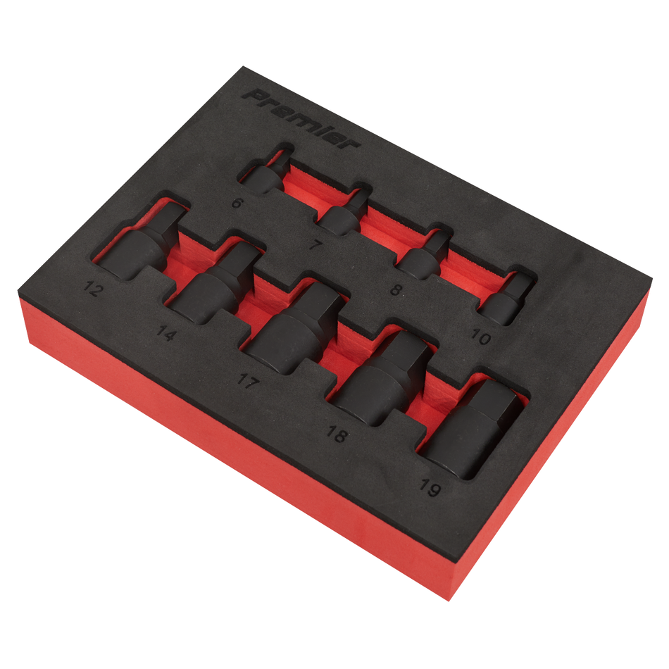 AK5525 Premier Low Profile Hex Impact Socket Bit Set 1/4" & 3/8"Sq Drive 9pc