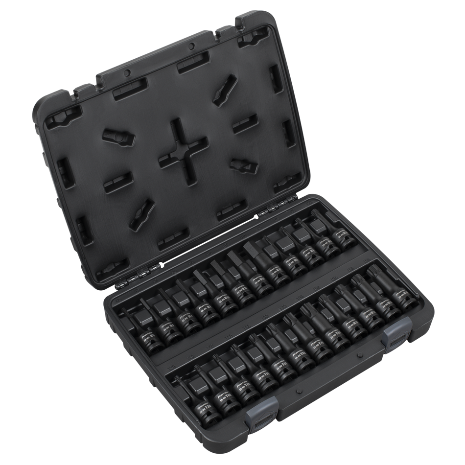AK56000 Premier Hex/TRX-Star*/Spline Impact Socket Bit Set 1/2"Sq Drive 24pc