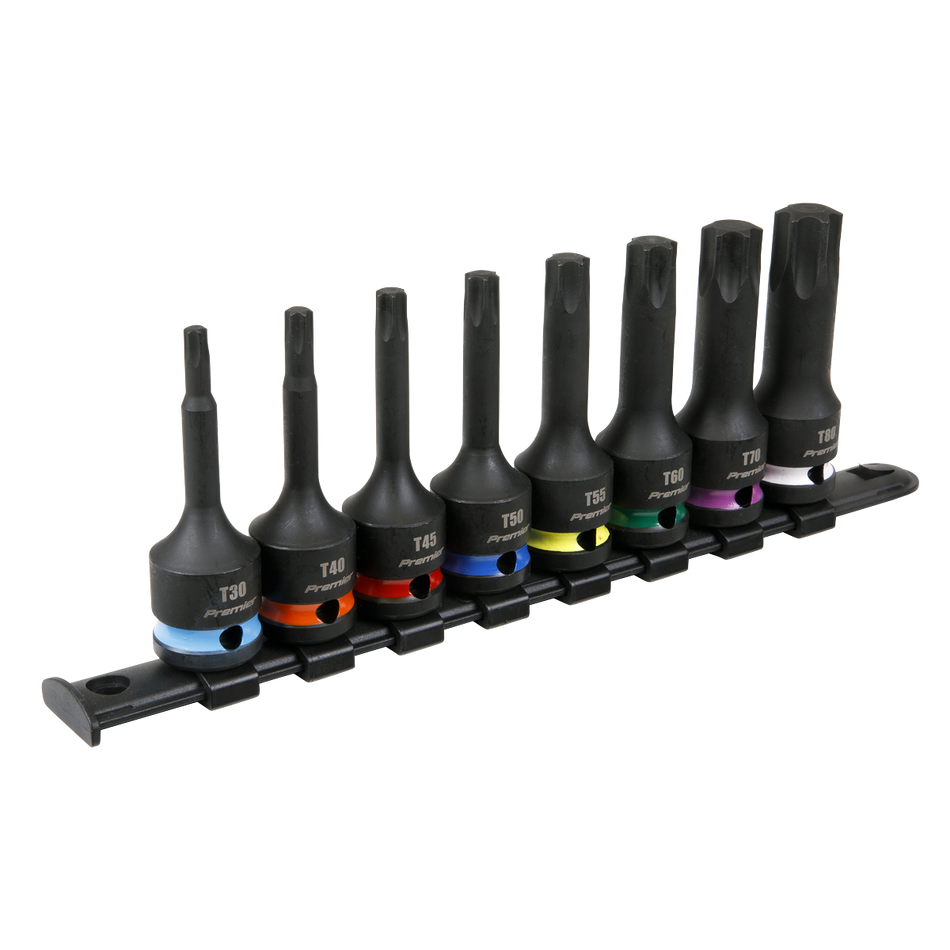 AK56002 Premier TRX-Star* Impact Socket Bit Set 1/2"Sq Drive 8pc
