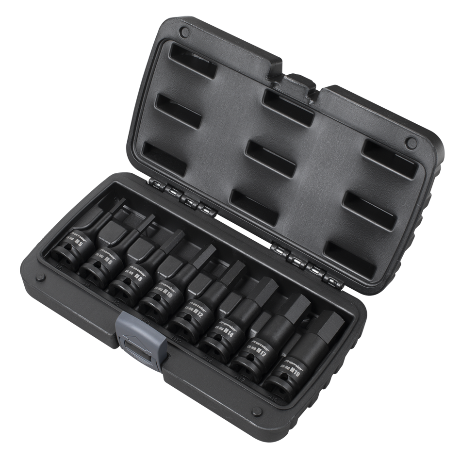 AK5601 Premier Hex Impact Socket Bit Set 1/2"Sq Drive 8pc