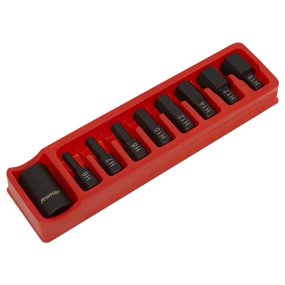 AK5609 Premier Hex Impact Bit & Holder Set 1/2"Sq Drive 9pc
