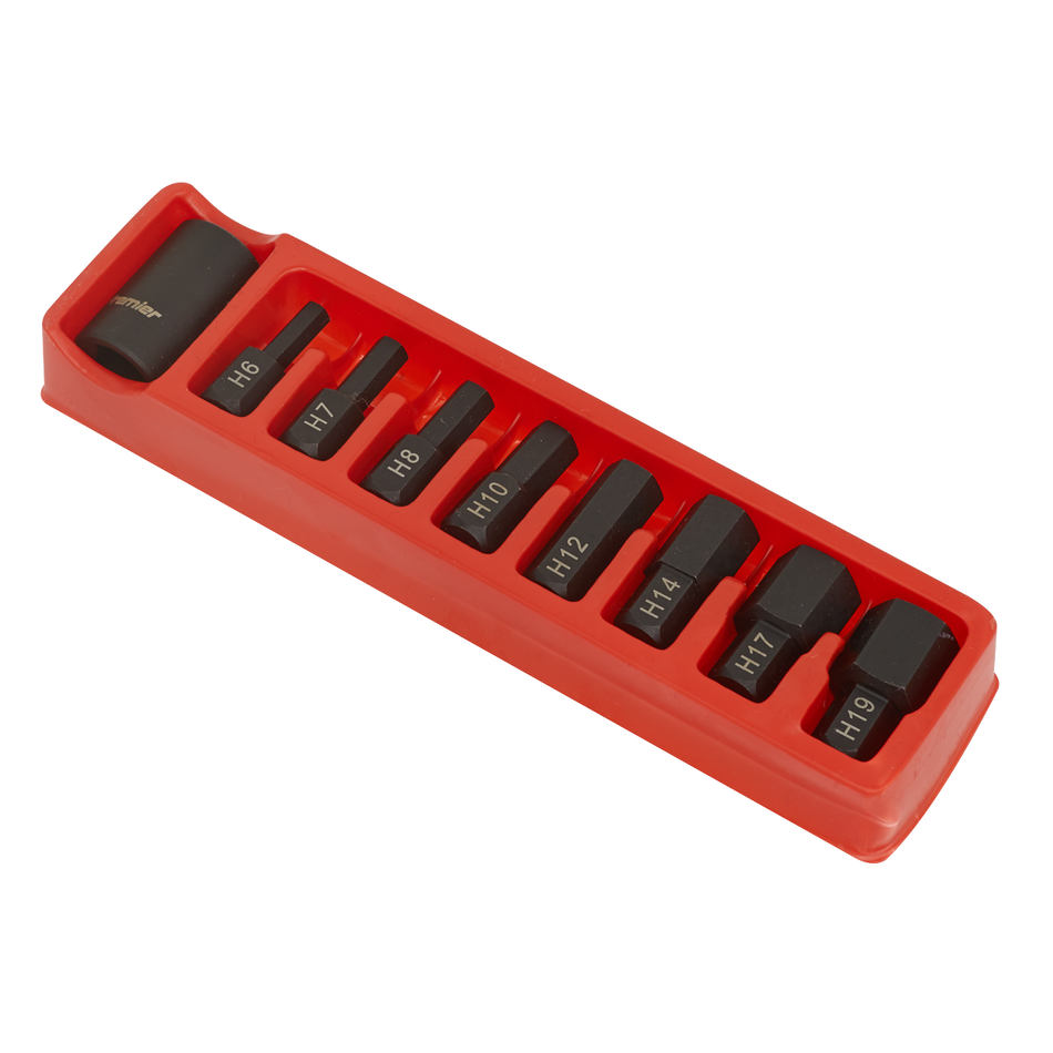 AK5609 Premier Hex Impact Bit & Holder Set 1/2"Sq Drive 9pc