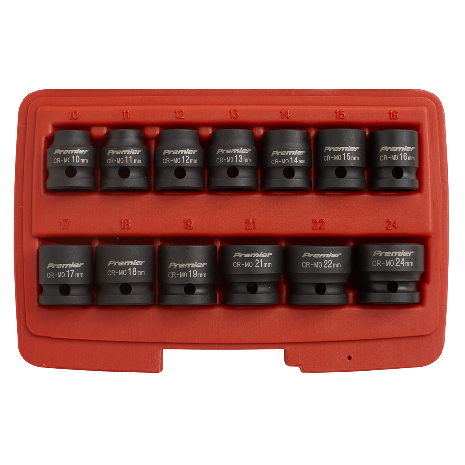 AK5613LP Premier Low Profile Impact Socket Set 1/2"Sq Drive 13pc