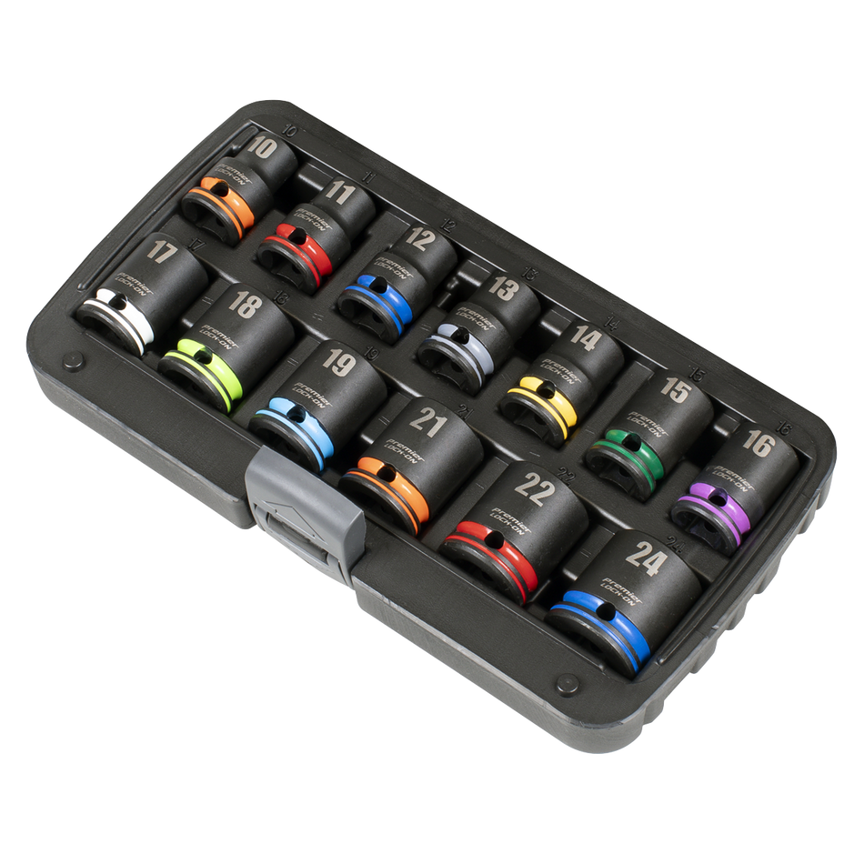 AK56160M Lock-On Impact Socket Set 1/2"Sq Drive 13pc 6pt Metric