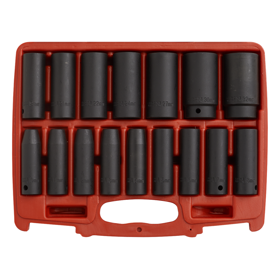AK5816M Premier Deep Impact Socket Set 1/2"Sq Drive 16pc