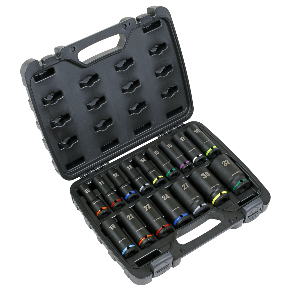 AK5818M Premier Deep Impact Socket Set 1/2"Sq Drive 16pc