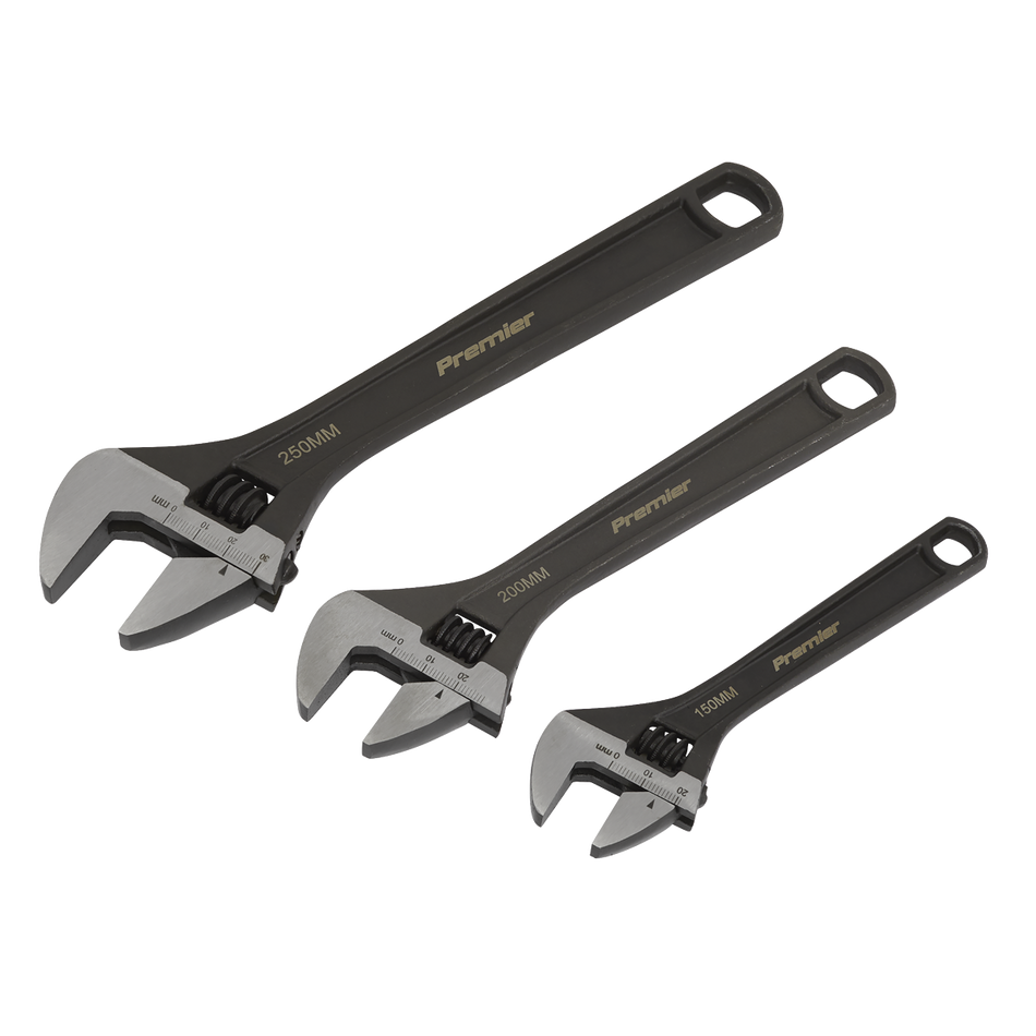 AK607 Premier Adjustable Wrench Set 3pc