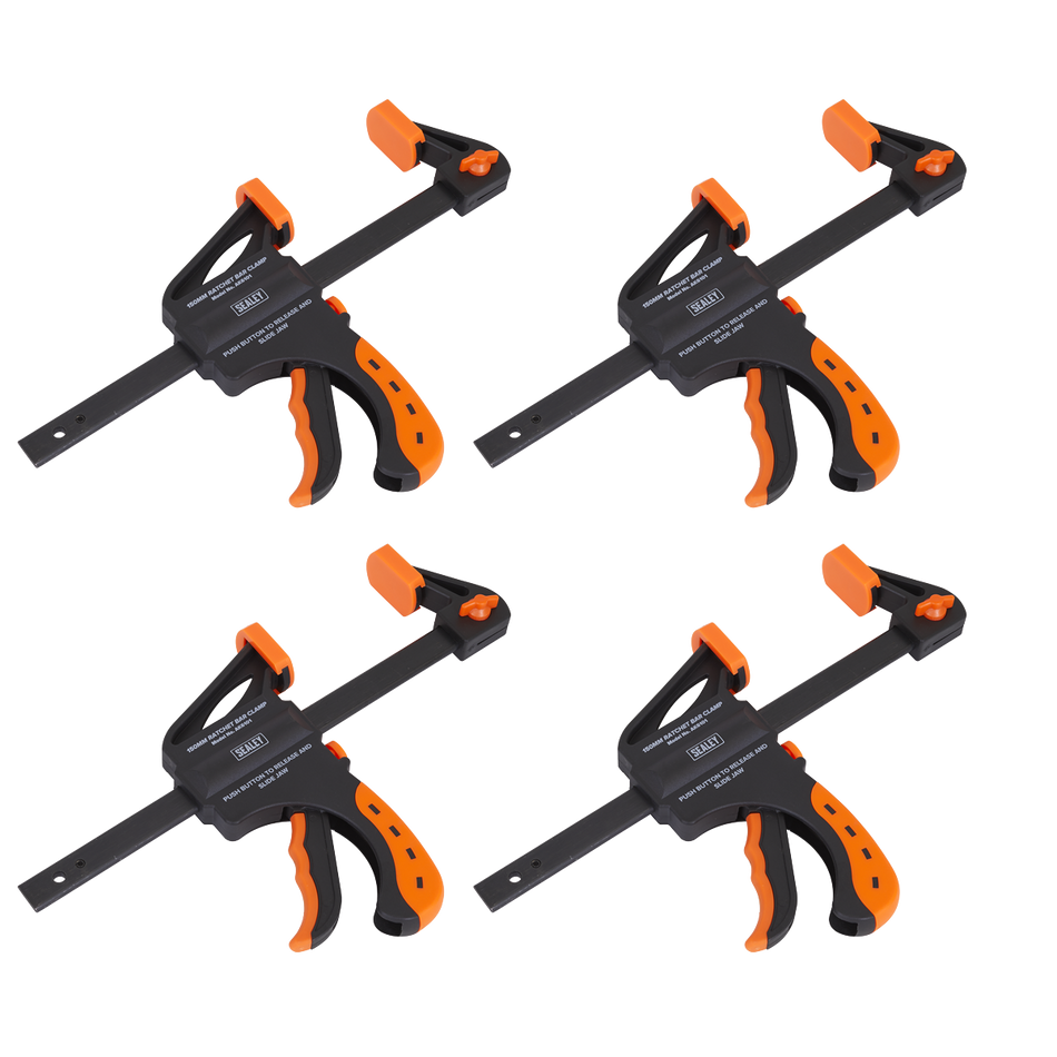 AK61014 Ratchet Bar Clamp Set 150mm 4pc