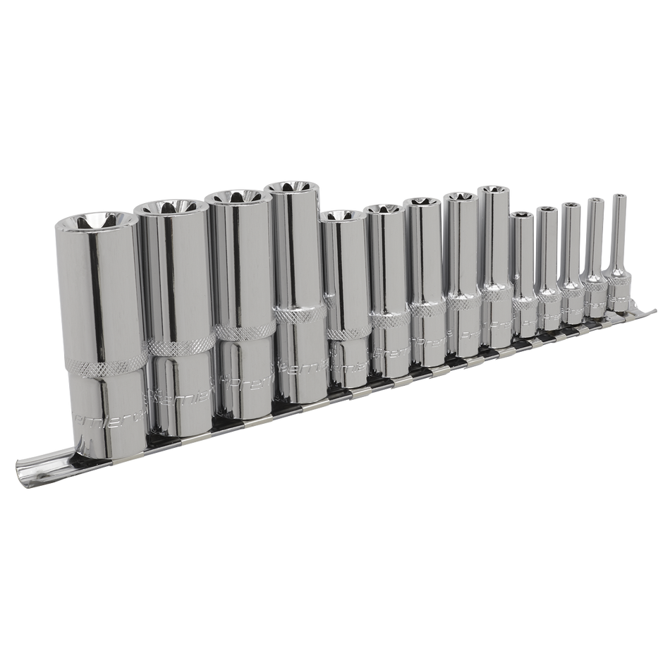 AK6114 Premier TRX-Star* Deep Socket Set 1/4" 3/8" & 1/2"Sq Drive E4-E24 14pc