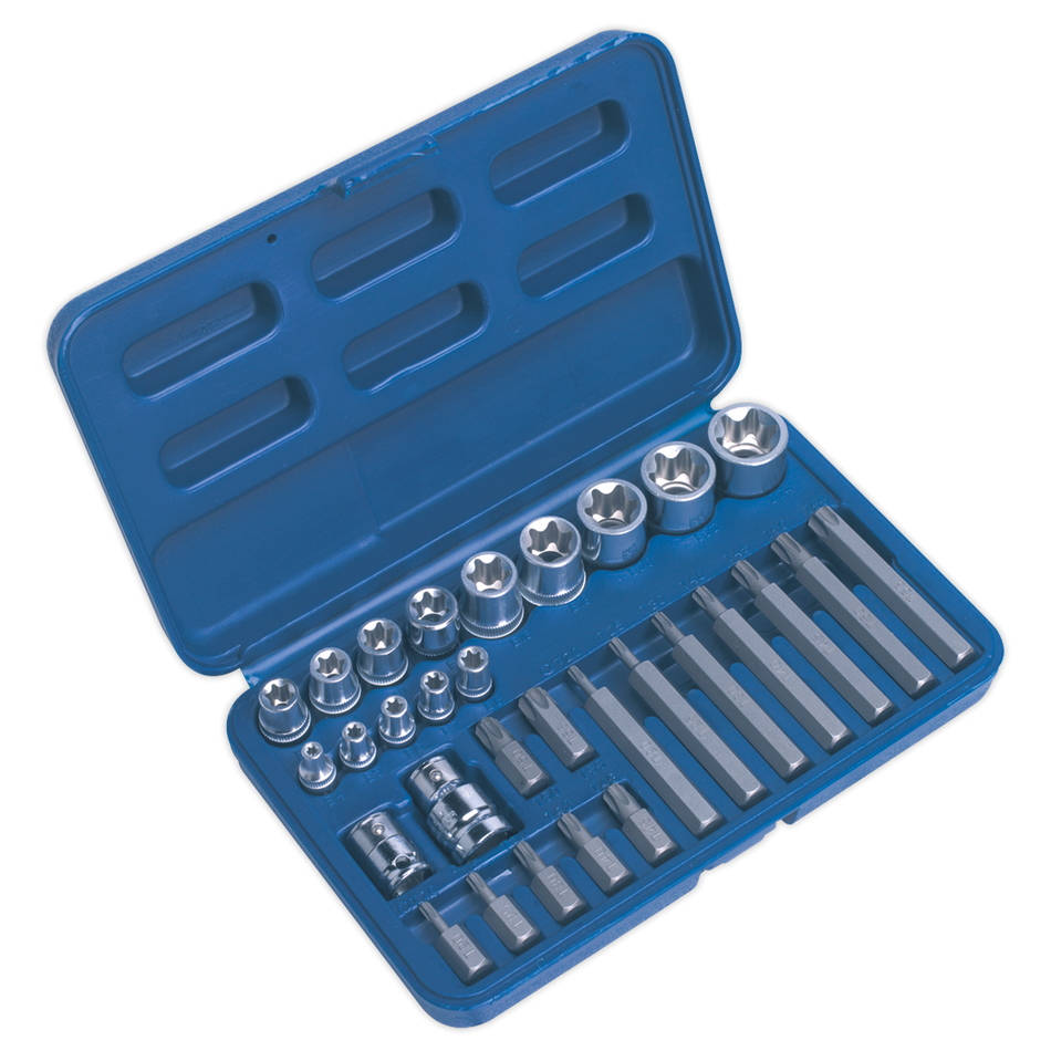 AK619 Premier TRX-Star* Socket & Bit Set 1/4" 3/8" & 1/2"Sq Drive 30pc