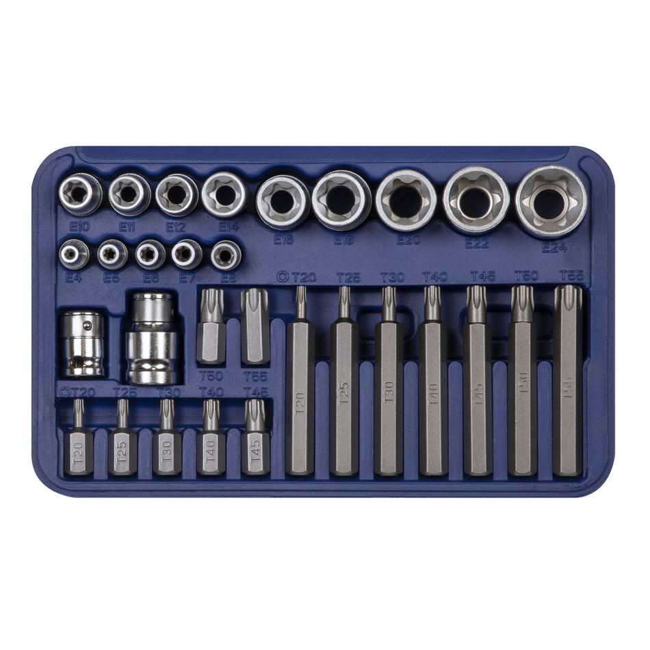 AK619 Premier TRX-Star* Socket & Bit Set 1/4" 3/8" & 1/2"Sq Drive 30pc
