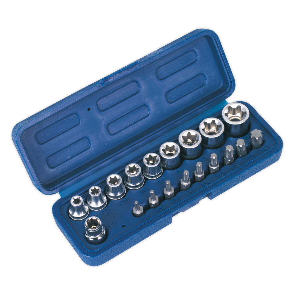 AK6191 Premier TRX-Star* Socket & Bit Set 3/8"Sq Drive 19pc