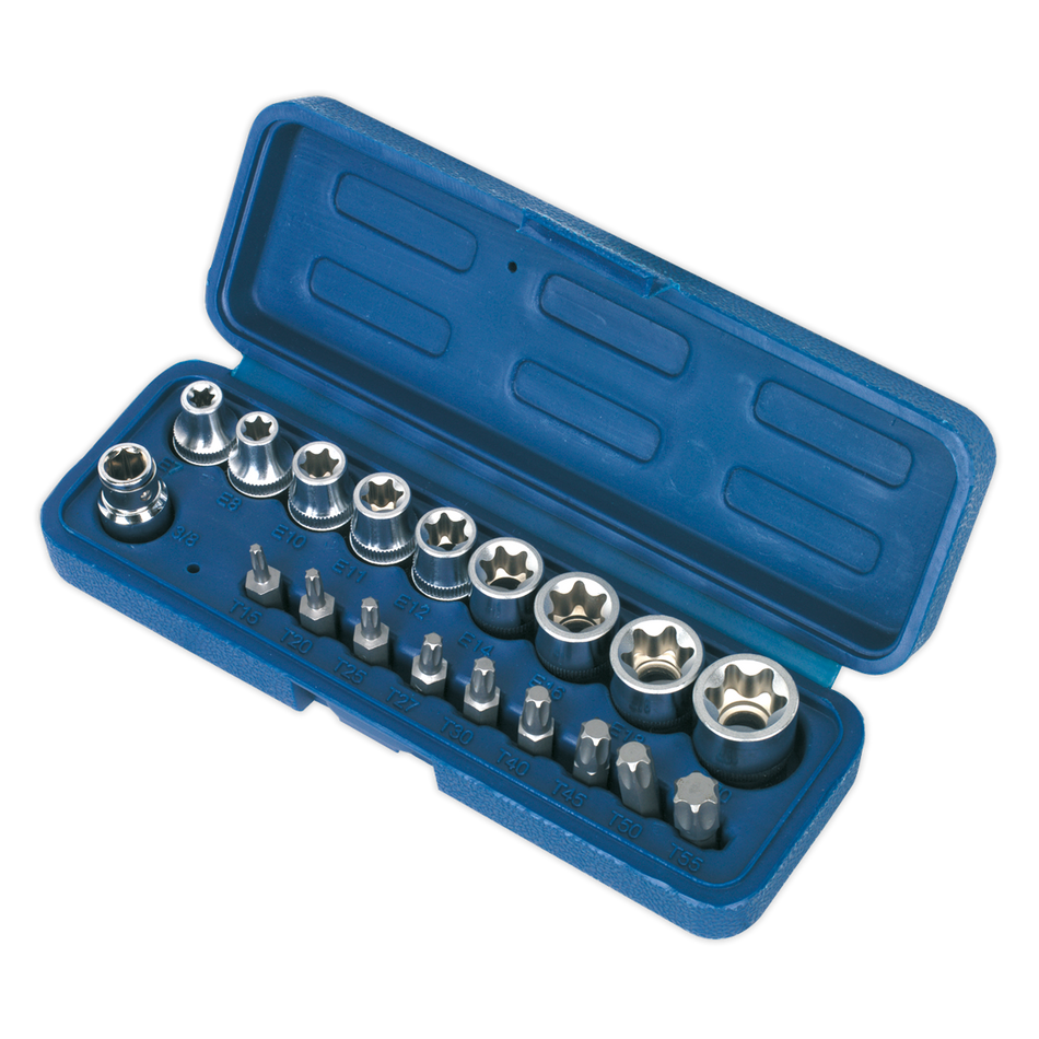 AK6191 Premier TRX-Star* Socket & Bit Set 3/8"Sq Drive 19pc