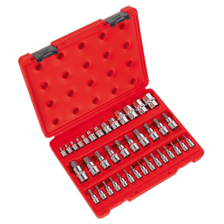 AK6197 Premier TRX-Star* Socket & Security Socket Bit Set 1/4" 3/8" & 1/2"Sq Drive 38pc