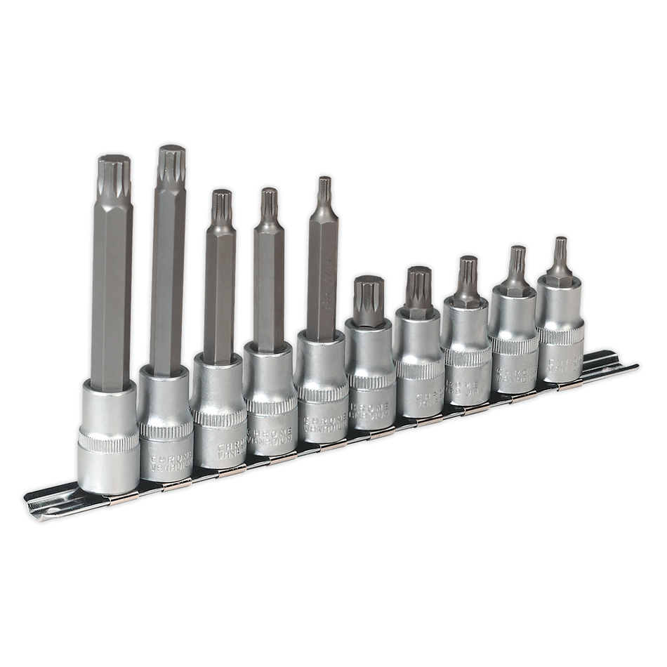 AK6215 Premier Spline Socket Bit Set 1/2"Sq Drive 10pc