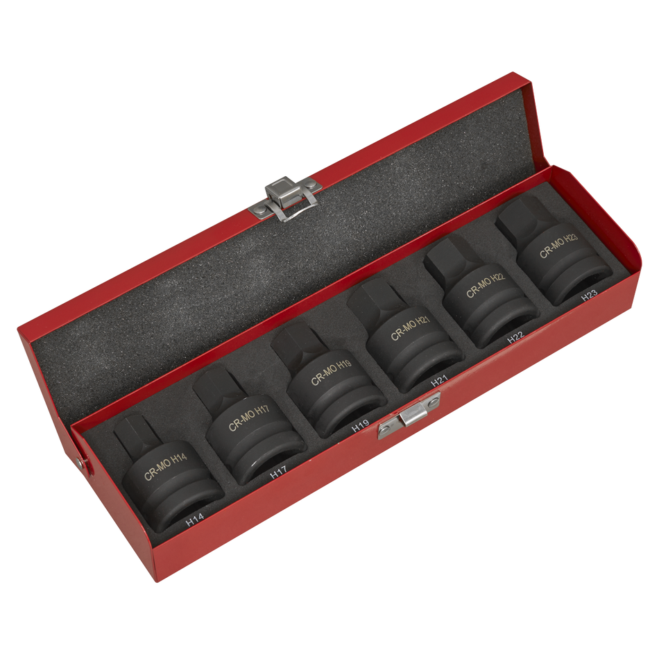 AK6217 Premier Hex Impact Socket Bit Set 3/4"Sq Drive 6pc
