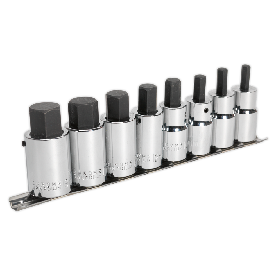 AK62258 Premier Hex Socket Bit Set 1/2"Sq Drive 8pc