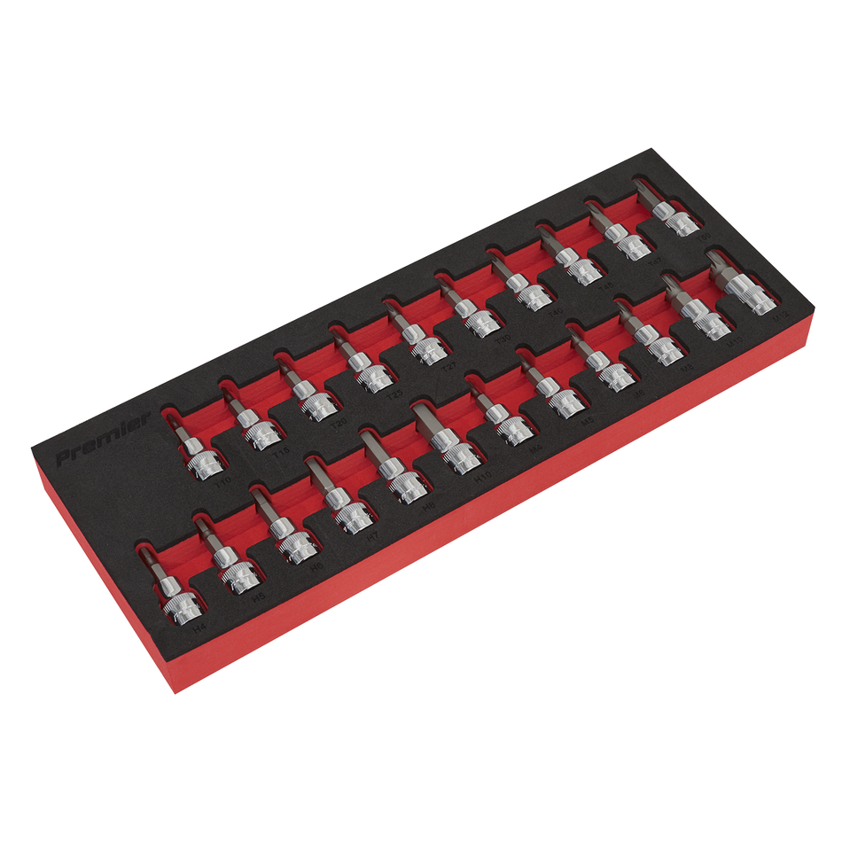 AK6243 Premier TRX-Star*/Hex/Spline Socket Bit Set 3/8"Sq Drive 22pc