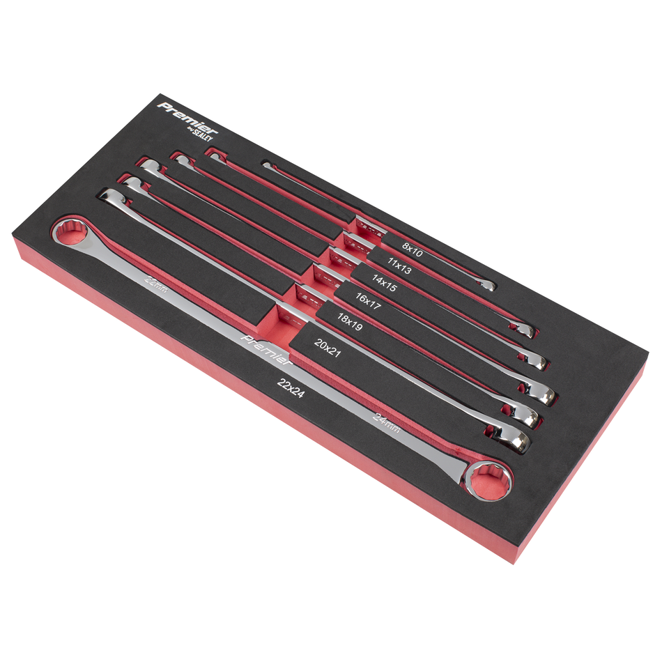 AK6311 Extra-Long Double End Ring Spanner Set in EVA Foam Tray 7pc