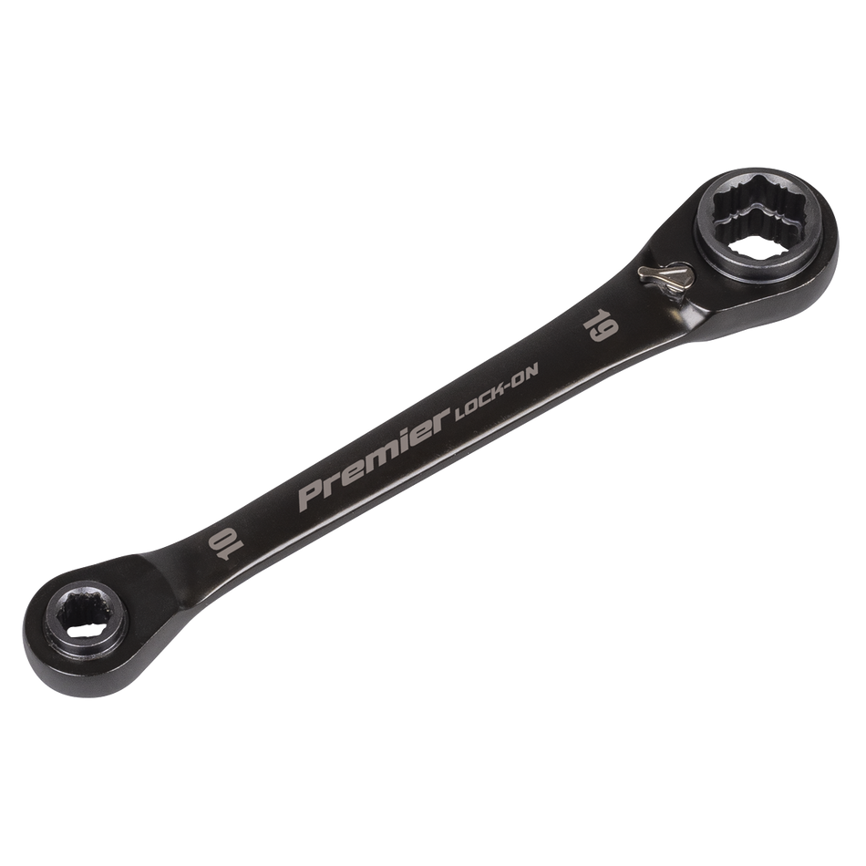 AK63923 Black Series 4-in-1 Reversible Lock-On Ratchet Ring Spanner