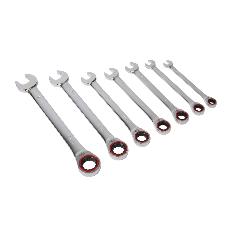 AK63941 Premier Platinum Combination Ratchet Spanner Set 7pc