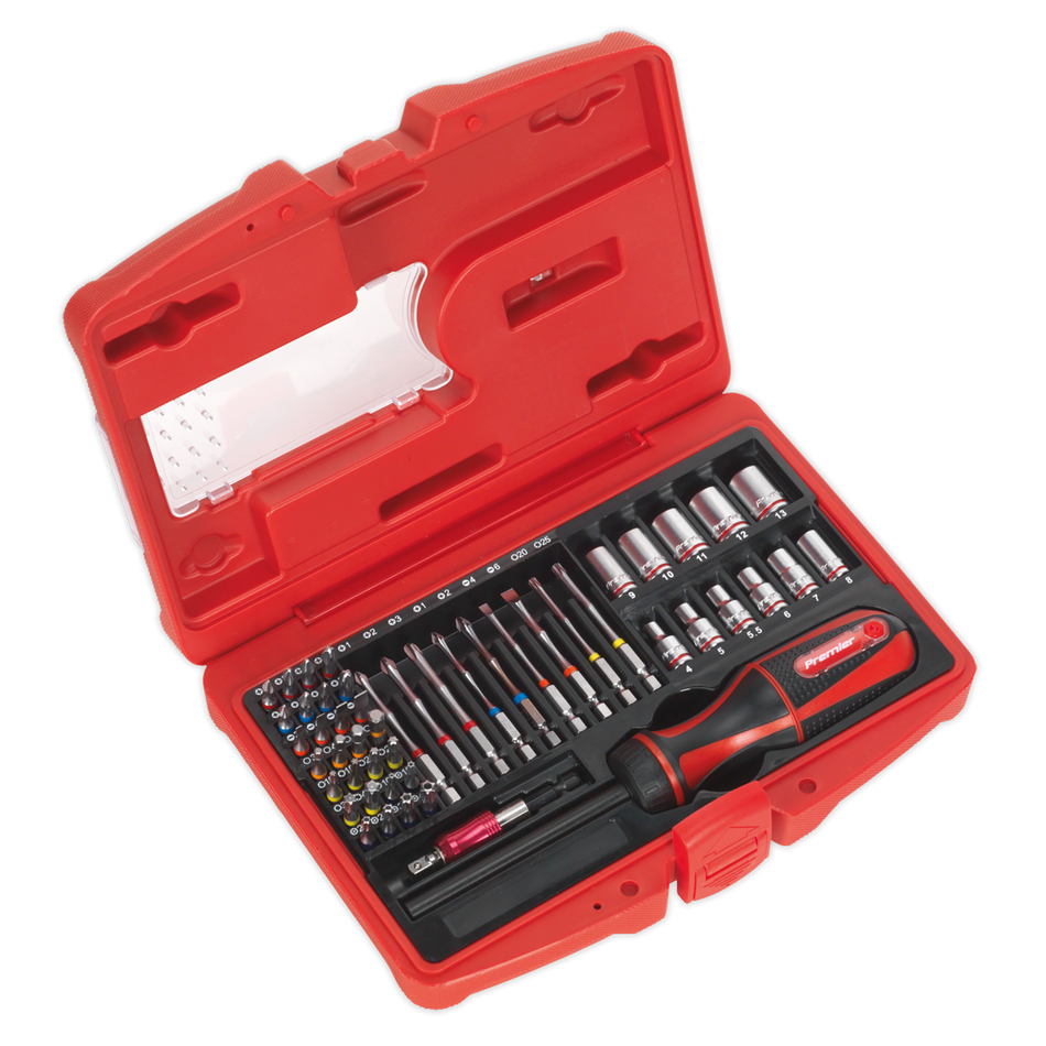 AK64903 Premier Fine Tooth Ratchet Screwdriver & Accessory Set 51pc