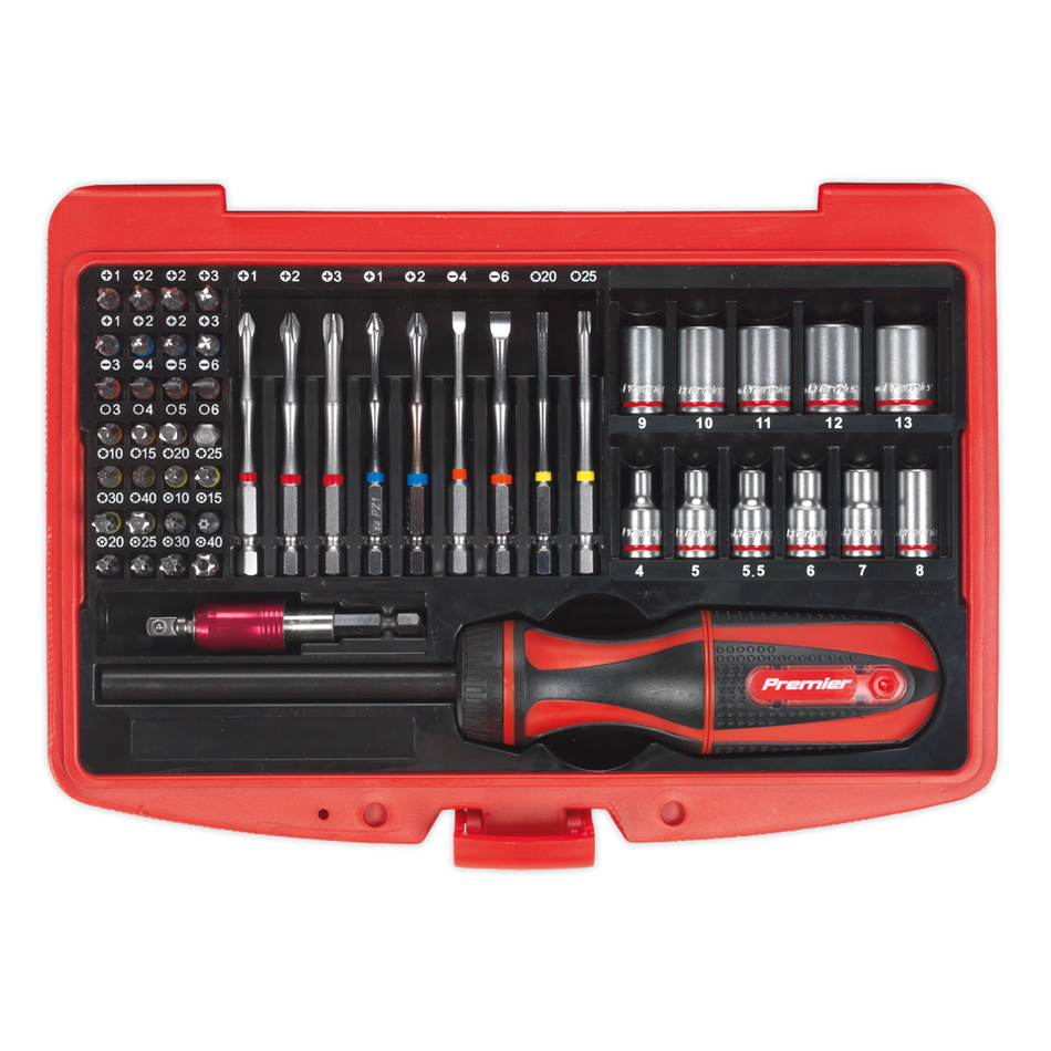 AK64903 Premier Fine Tooth Ratchet Screwdriver & Accessory Set 51pc