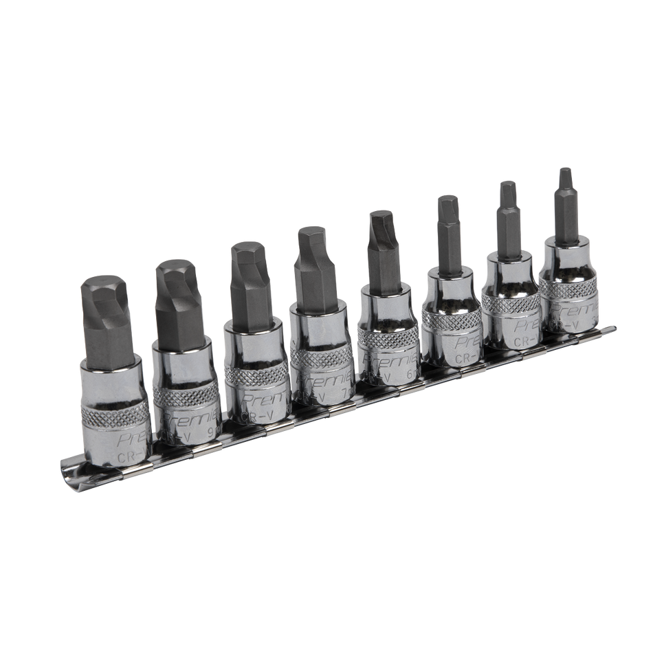 AK65601 Premier Lock-On Hex Socket Bit Set 3/8"Sq Drive 8pc