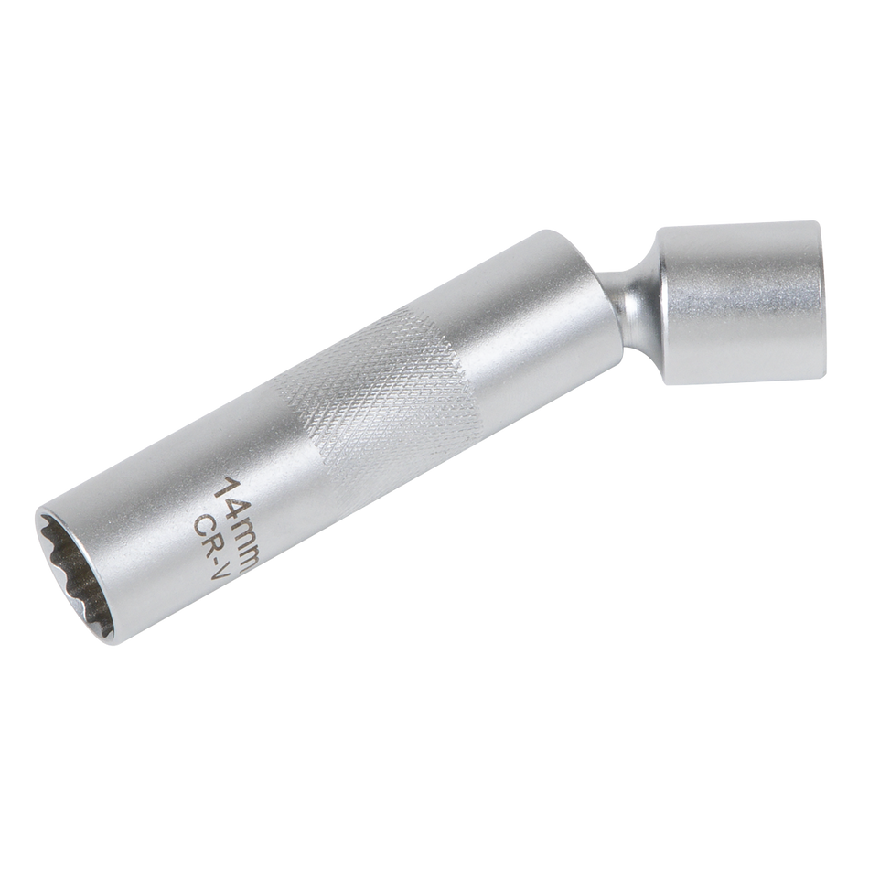AK6569 Spark Plug Socket with Universal Joint 3/8"Sq Drive 12-Point 14mm