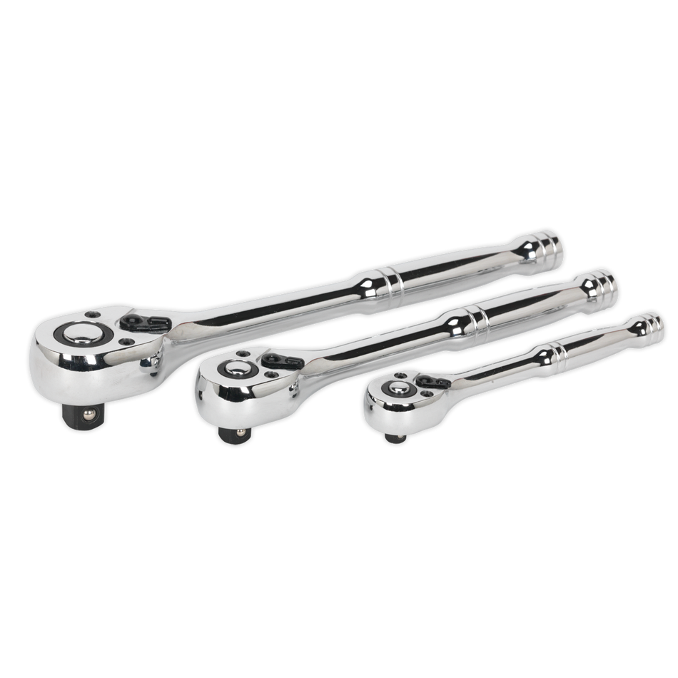 AK6672 Premier Pear-Head Ratchet Wrench Set with Flip Reverse 3pc