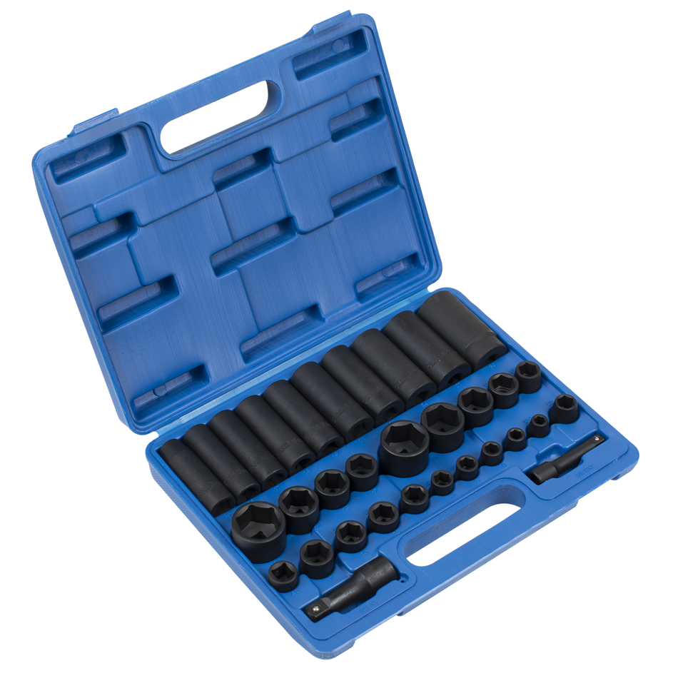 AK681 Premier Metric/Imperial Impact Socket Set 3/8" & 1/2"Sq Drive 32pc
