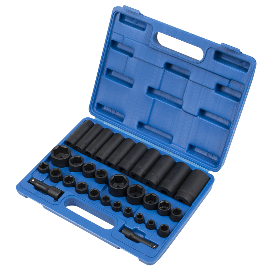 AK681 Premier Metric/Imperial Impact Socket Set 3/8" & 1/2"Sq Drive 32pc