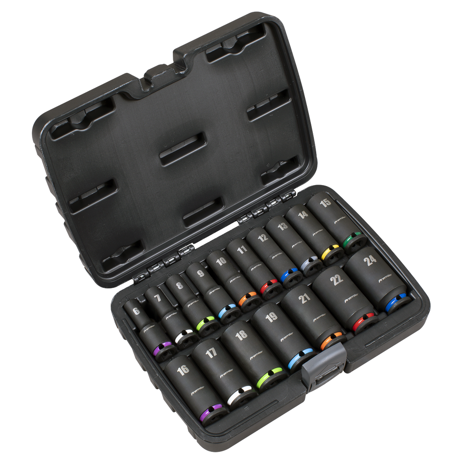 Deep Impact Socket Set 3/8inSq Drive 17pc