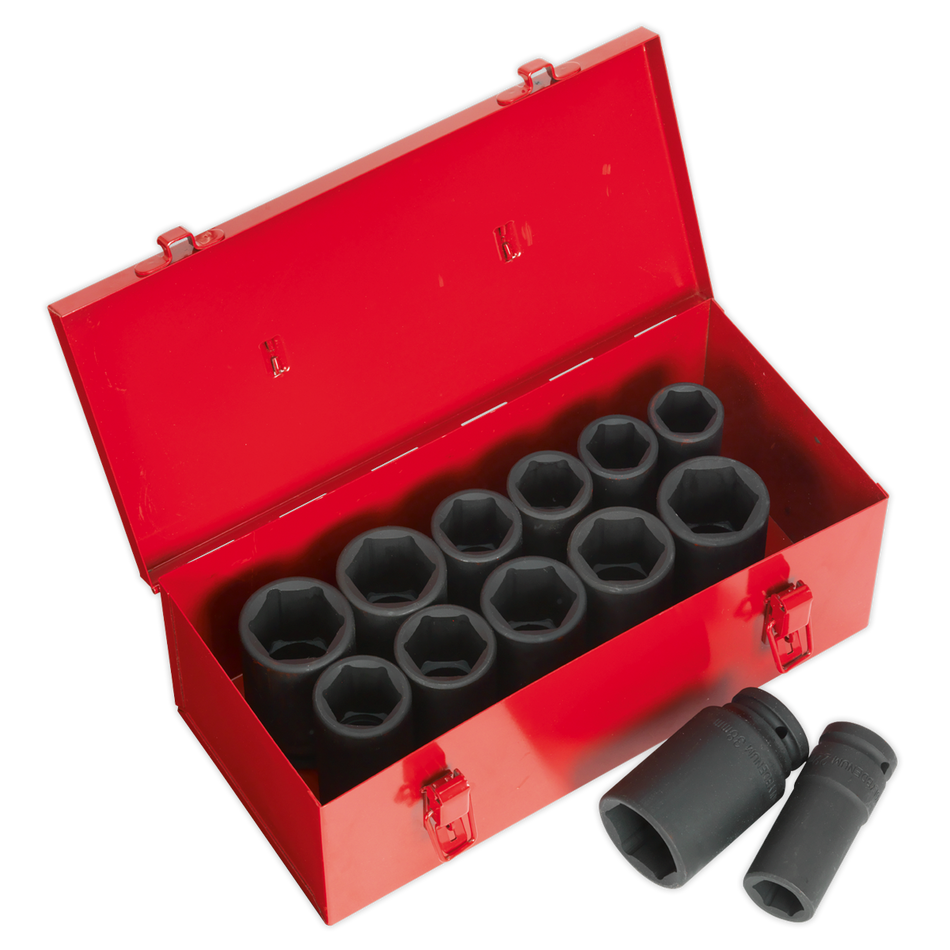 AK687 Premier Metric/Imperial Deep Impact Socket Set 3/4"Sq Drive 13pc