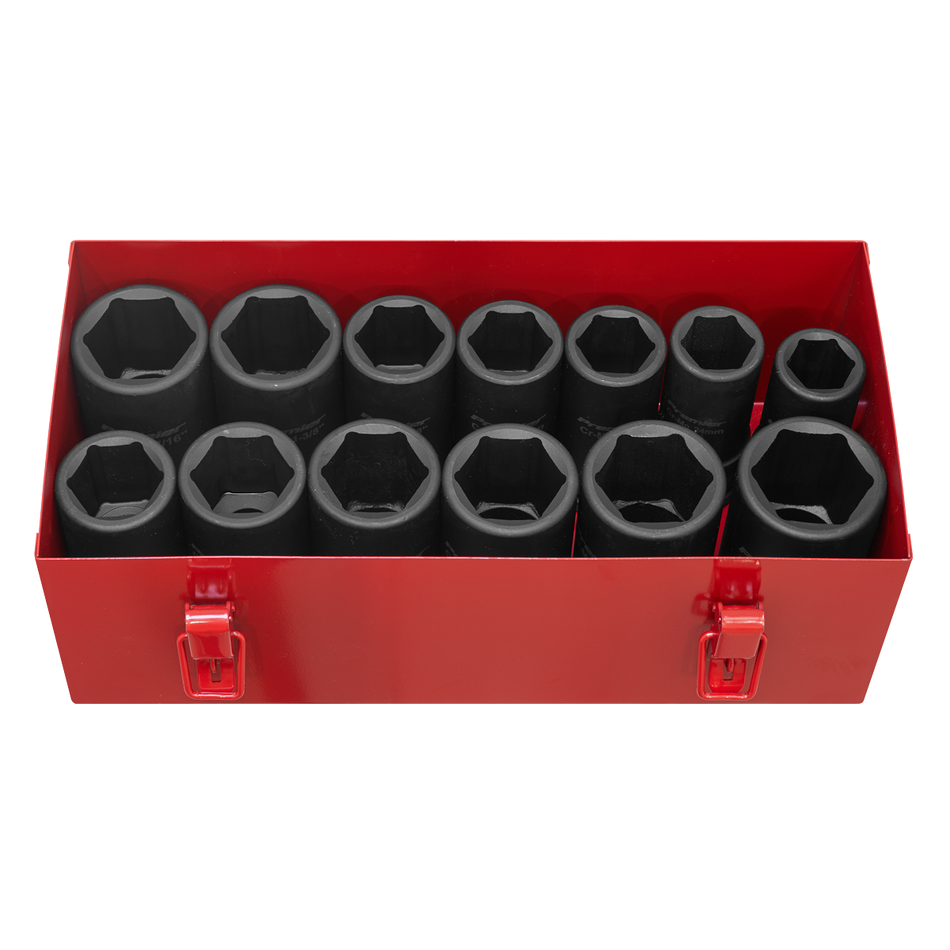 AK687 Premier Metric/Imperial Deep Impact Socket Set 3/4"Sq Drive 13pc