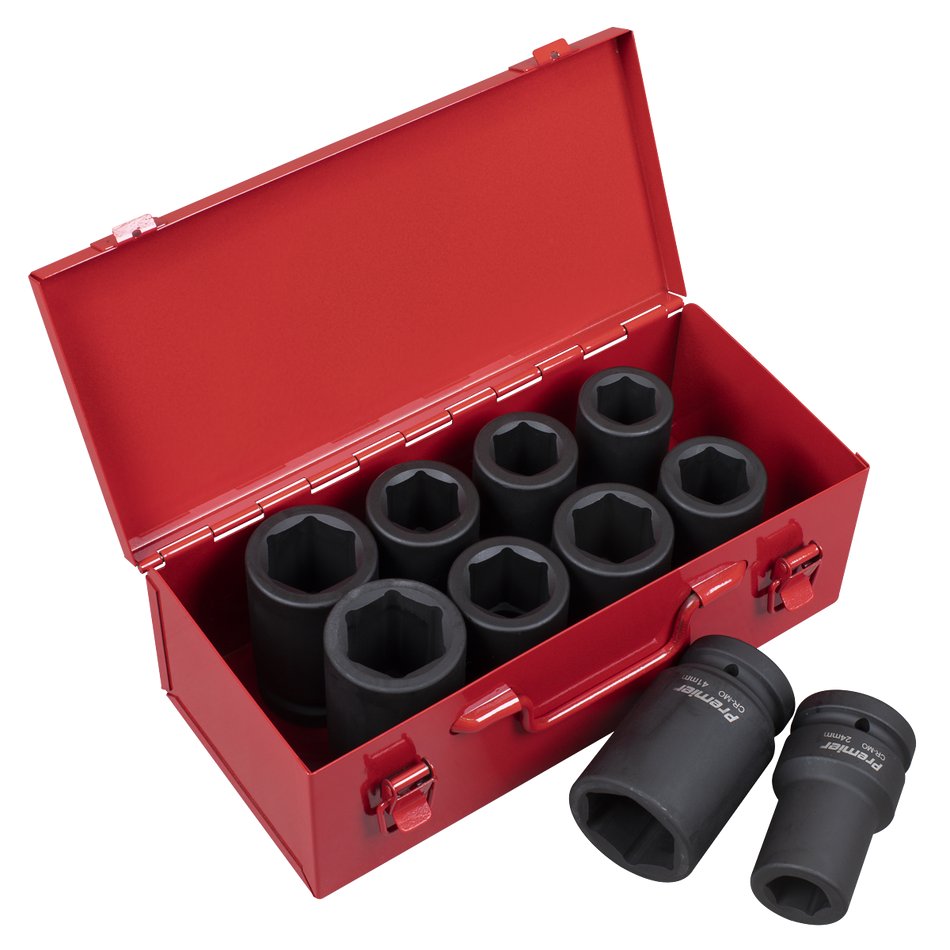 AK689 Premier Metric/Imperial Deep Impact Socket Set 1"Sq Drive 10pc