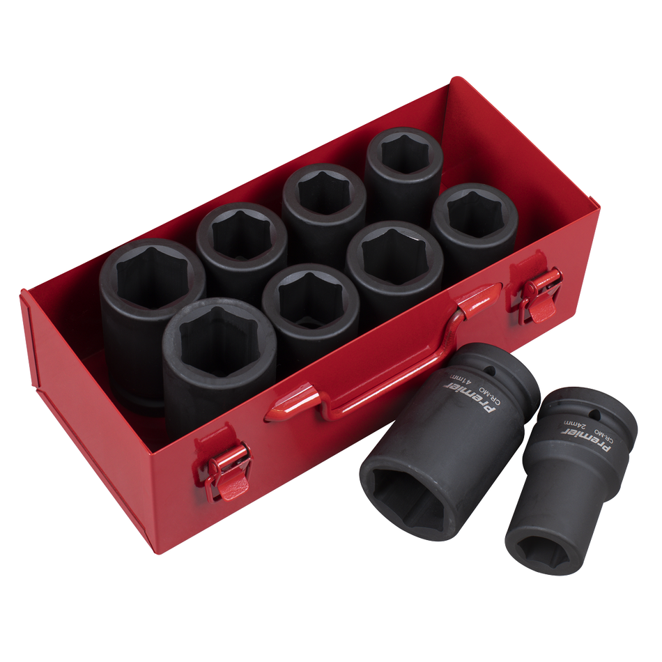AK689 Premier Metric/Imperial Deep Impact Socket Set 1"Sq Drive 10pc