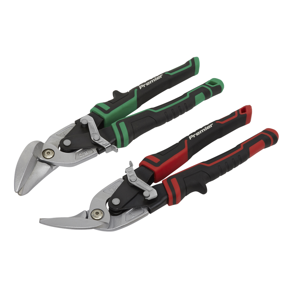 AK69072 High Leverage Offset Aviation Tin Snip Set 2pc