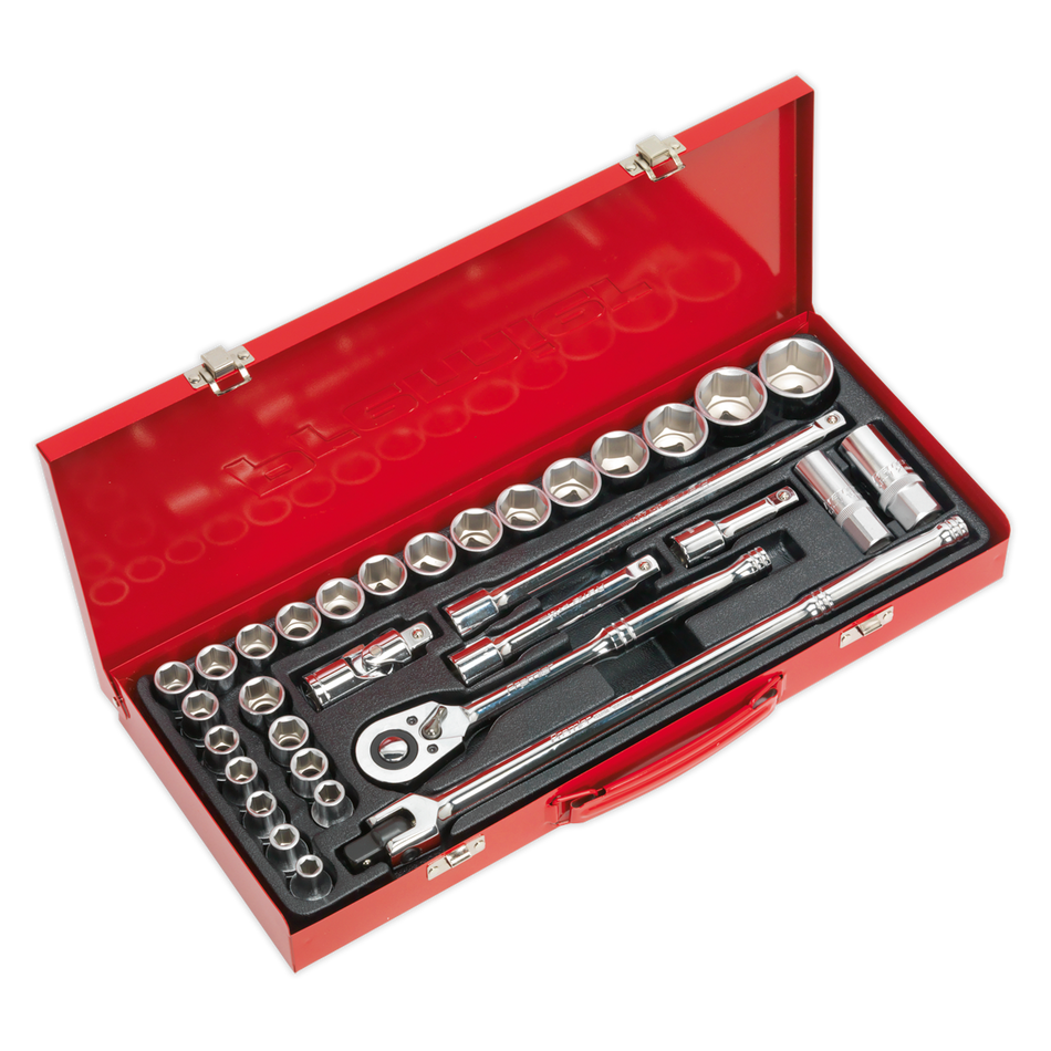 AK693 Premier Metric/Imperial Socket Set 1/2"Sq Drive 32pc