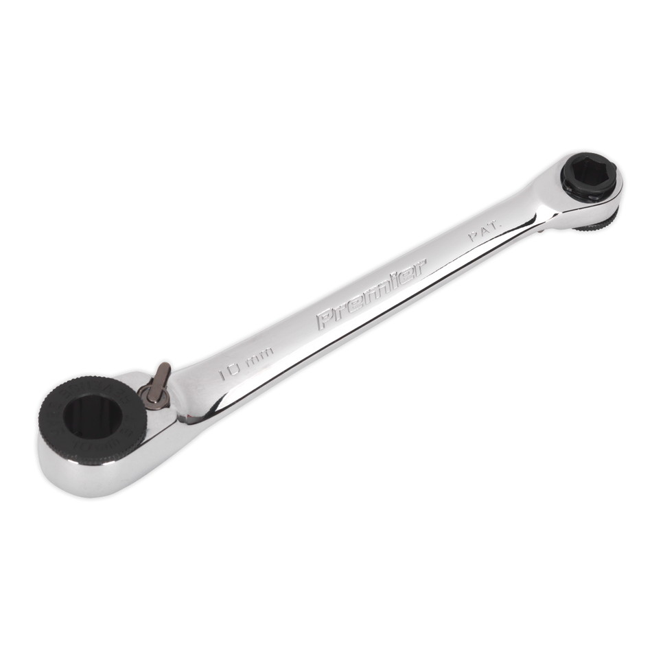 AK6968 Premier Reversible Ratchet Spanner 1/4"Hex x 10mm Hex
