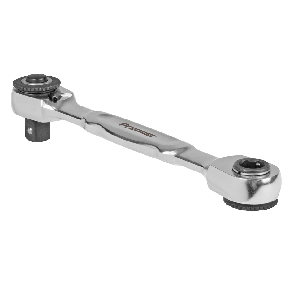 AK6972 Micro Ratchet Bit Driver & Wrench 1/4"Sq & 1/4"Hex Drive