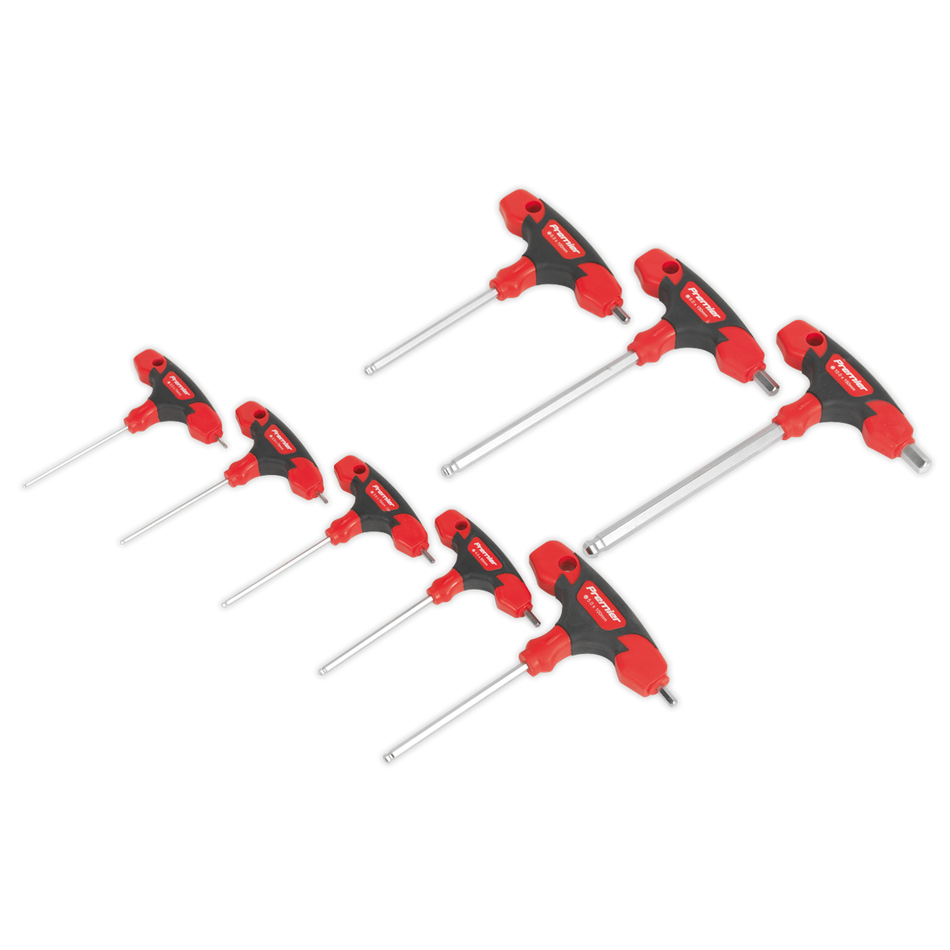AK7144 Premier T-Handle Ball-End Hex Key Set 8pc