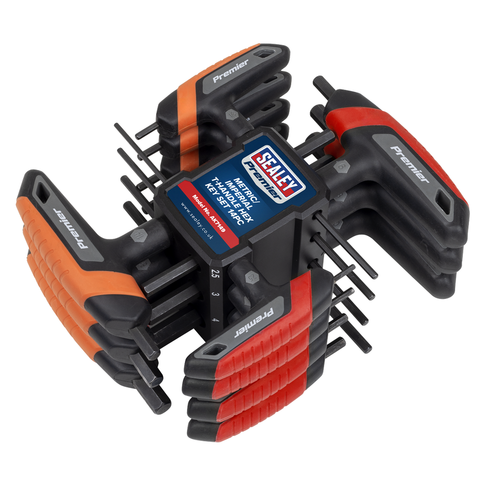 AK7149 Premier Metric/Imperial T-Handle Hex Key Set 14pc